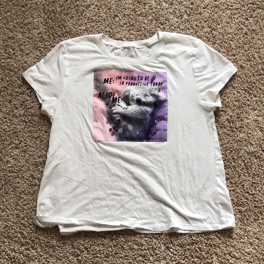 white koala productive t-shirt